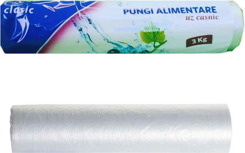 Horeca si uz casnic Pungi alimentare pentru uz casnic Clasic, 3kg 350 buc/rola