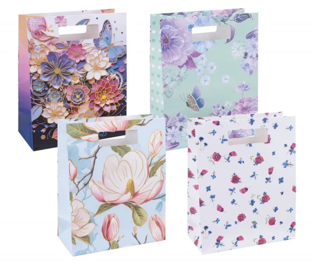 Donau Home Punga cadou, carton laminat 210gsm, design divers, 26x32.5x10cm, DONAU Home - modele asortate