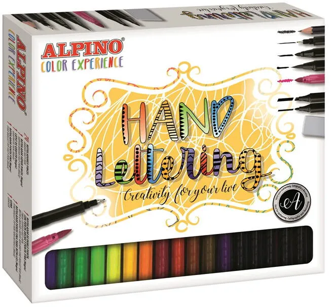 Alpino Set caligrafie, 30 culori/set, ALPINO Color Experience - Hand Lettering