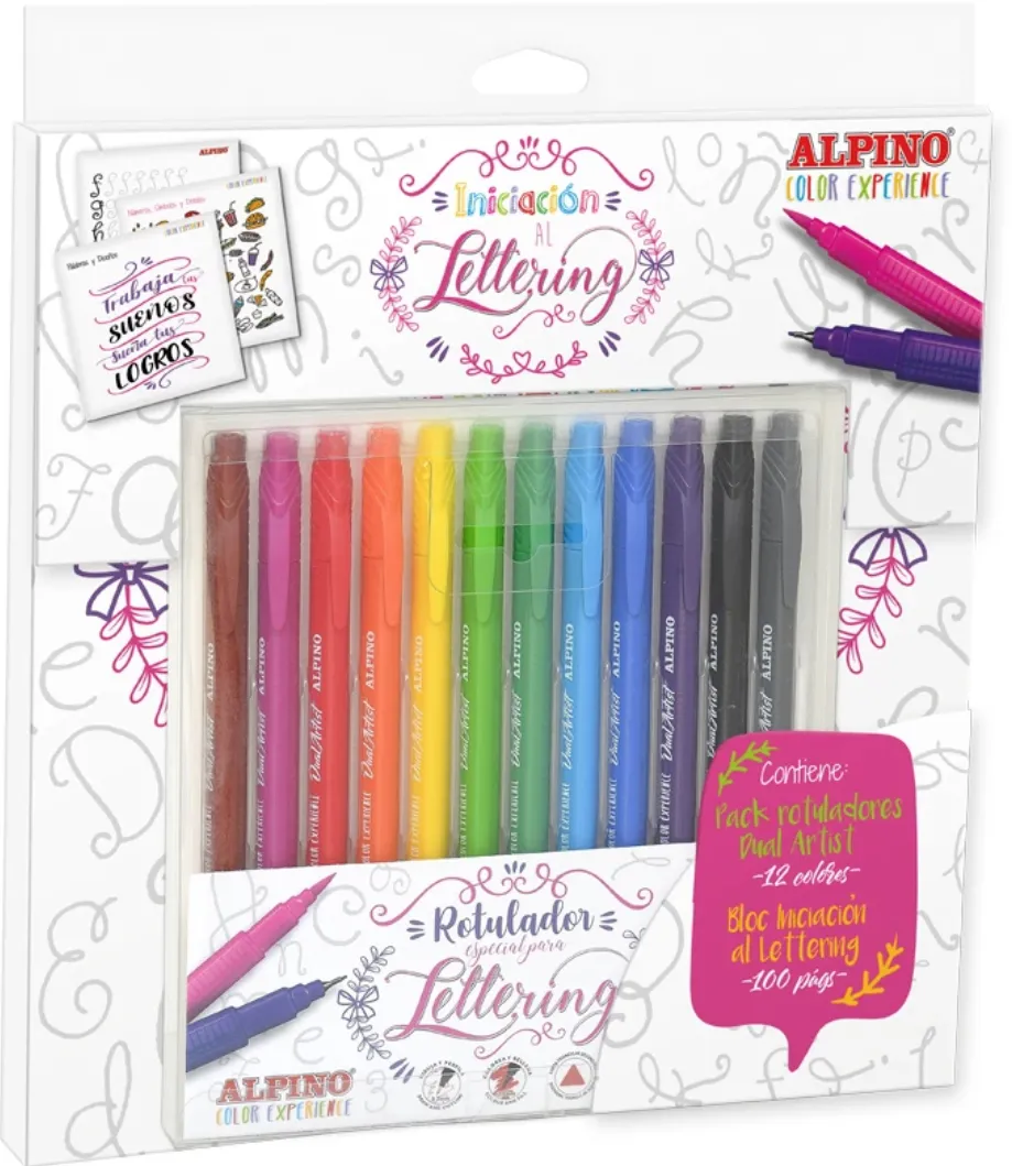 Alpino Set caligrafie, 12 culori/set, ALPINO Color Experience