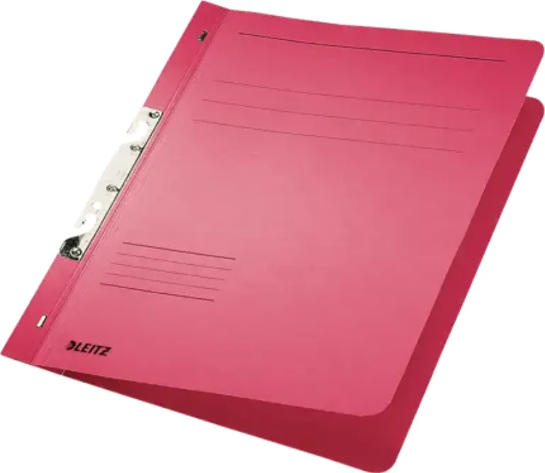 Leitz Dosar cu sina Leitz 1/1, carton, A4, incopciat, 170 coli, rosu