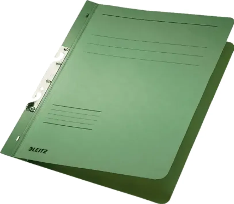 Leitz Dosar cu sina Leitz 1/1, carton, A4, incopciat, 170 coli, verde