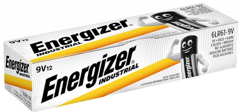 ENERGIZER Baterii industriale ENERGIZER 9V, 12 buc/cutie