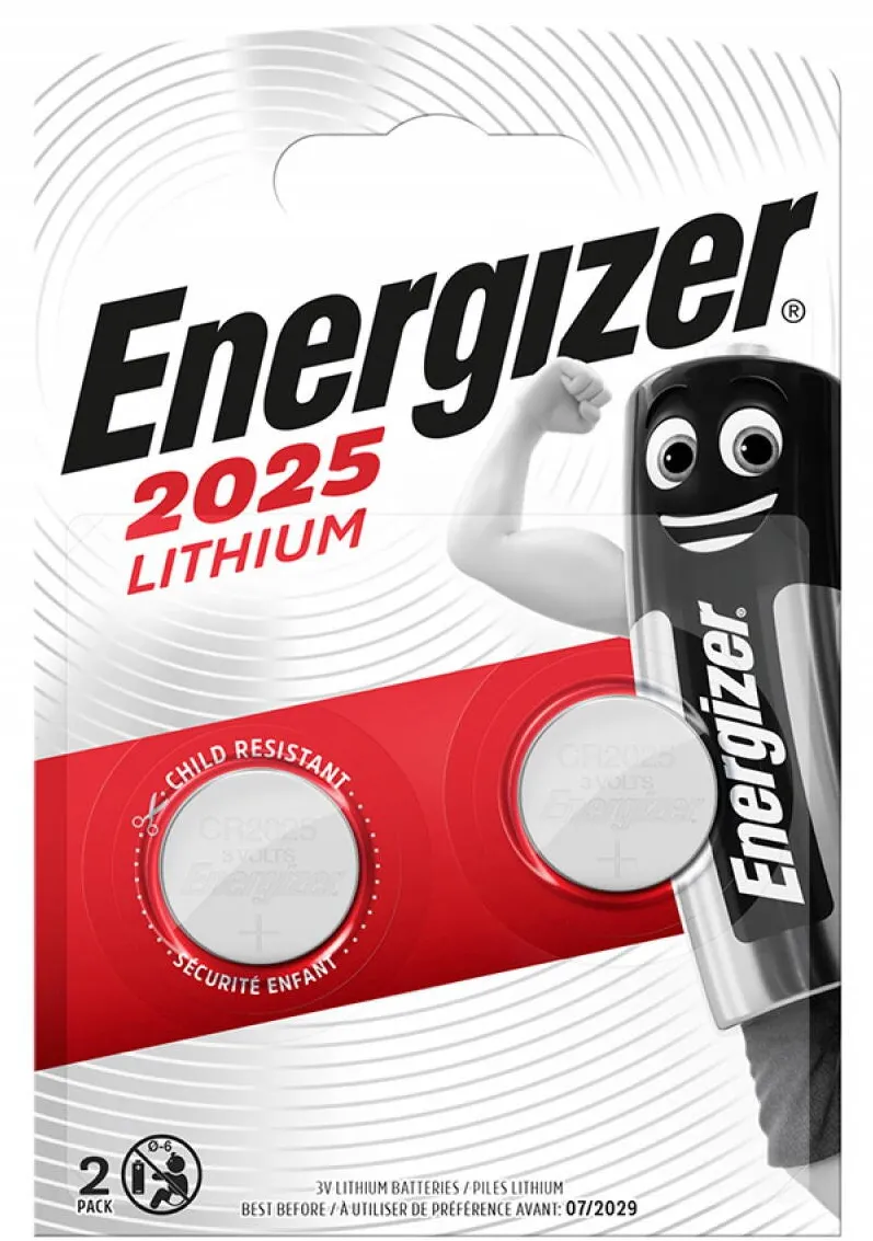 ENERGIZER Baterii litiu ENERGIZER CR2025, 2 buc/set
