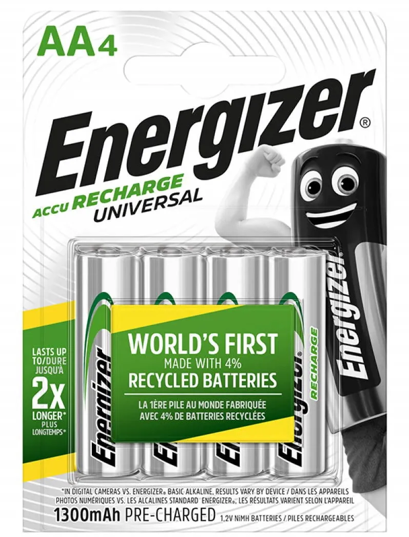 ENERGIZER Baterii reincarcabile universale ENERGIZER AA, LR6, 1.2V, 1300mAh, 4 buc/set