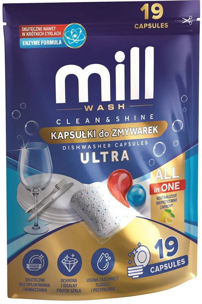 MADONIS Capsule Ultra pentru masina de spalat vase, 19 capsule, 3K.D