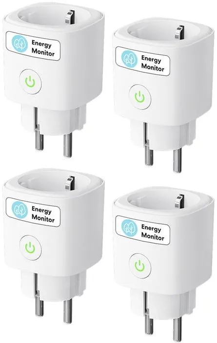 Meross Priza inteligenta MEROSS MSS315CFH-EU cu monitorizare a consumului de energie (Matter) (set de 4)