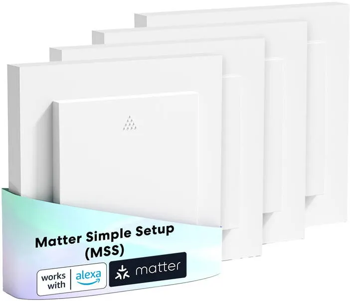 Meross MRS105MA-EU Comutator inteligent Wi-Fi (Matter) pentru jaluzele rulou (pachet de 4 bucati)