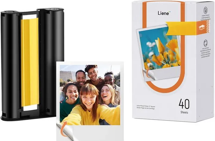Hartie Foto Liene Hartie foto autoadeziva Liene Amber 3x3", 40 de coli + 1 rezerve