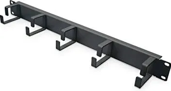 Accesoriu Retea Assmann cable management panel 19inch 1U black RAL9005
