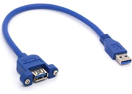 DELOCK 85112, Panel-mount - USB cable - USB Type A to USB Type A - 1 m