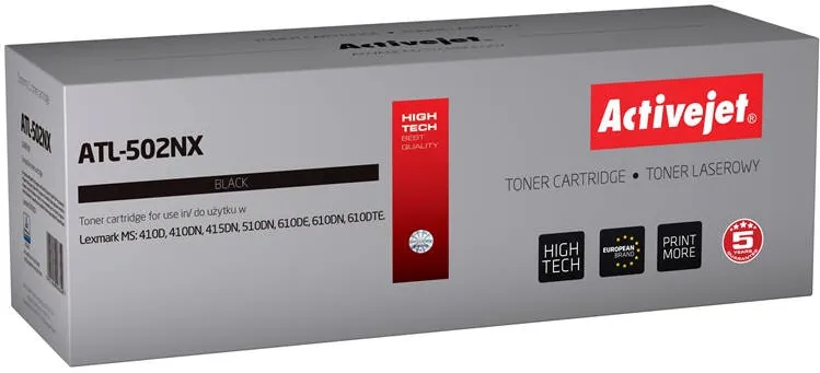Toner imprimanta ACTIVEJET COMPATIBIL ATL-502NX for Lexmark printer; Lexmark 50F2X00 replacement; Supreme; 10000 pages; black