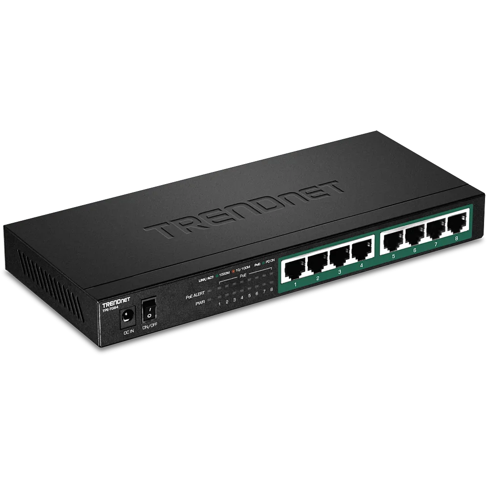 TRENDnet 8-Port Gigabit PoE+ (120W)