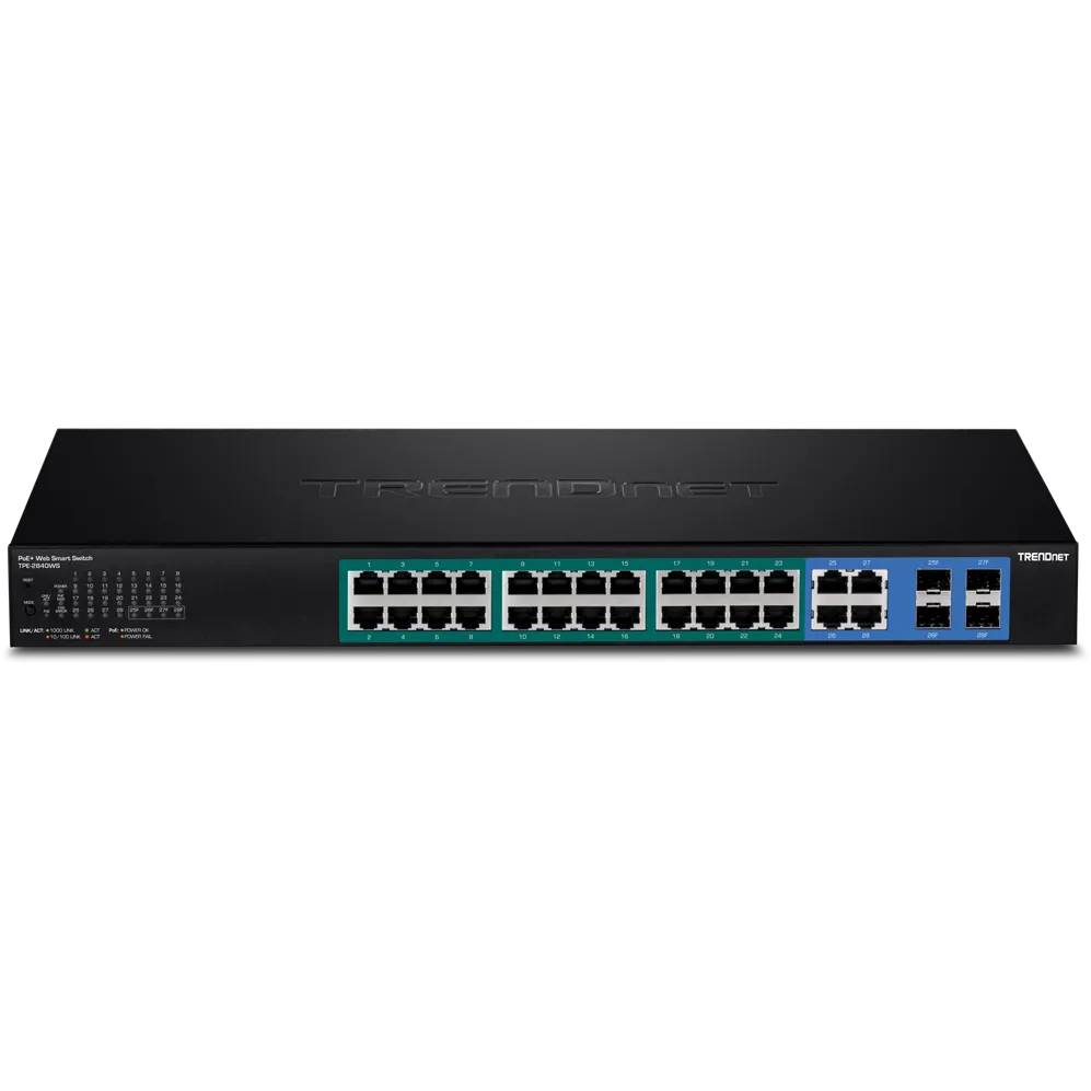 TRENDnet 28 Port Gbit Managed PoE+ 185W 19"