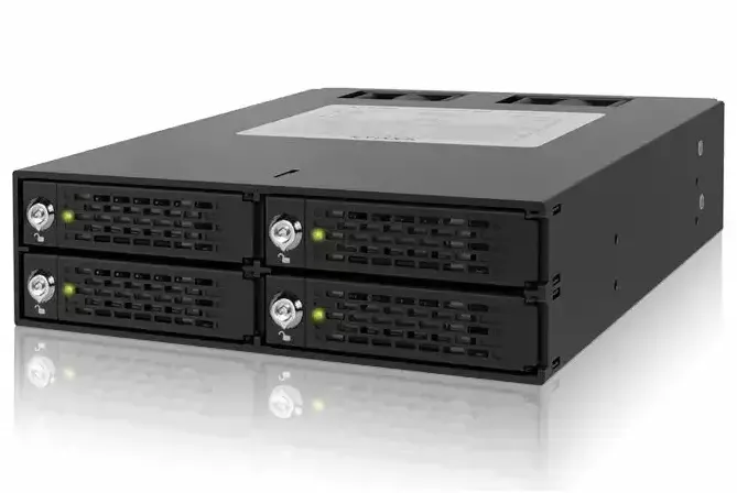 Enclosure ICY Dock Backplane 4x6,3cm SATAI-III/SAS in 1x5,25" HDD/SSD