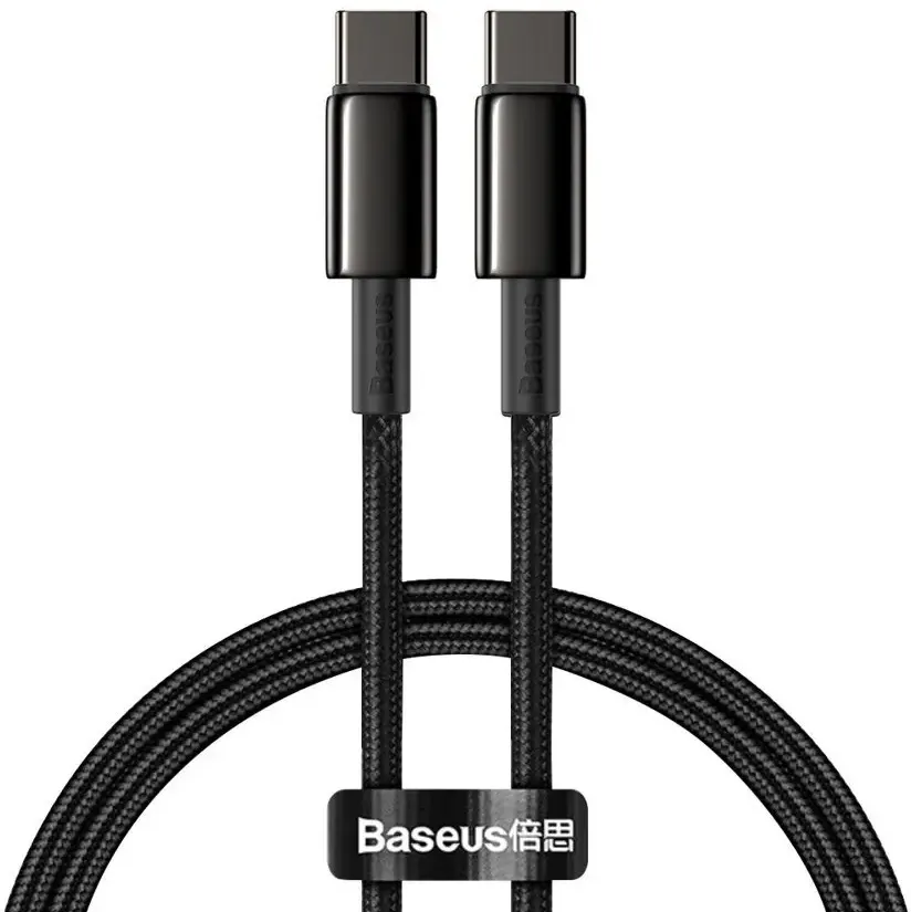 Cablu de date Baseus USB tip C - USB tip C, 100W, 1m, Negru