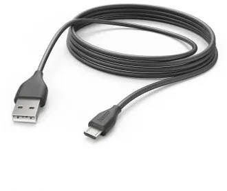 HAMA Charging Cable, USB-A - Micro-USB, 3 m, black