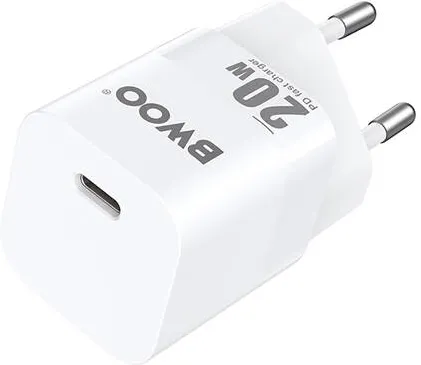 Bwoo INCARCATOR RETEA 20W USB C - ALB