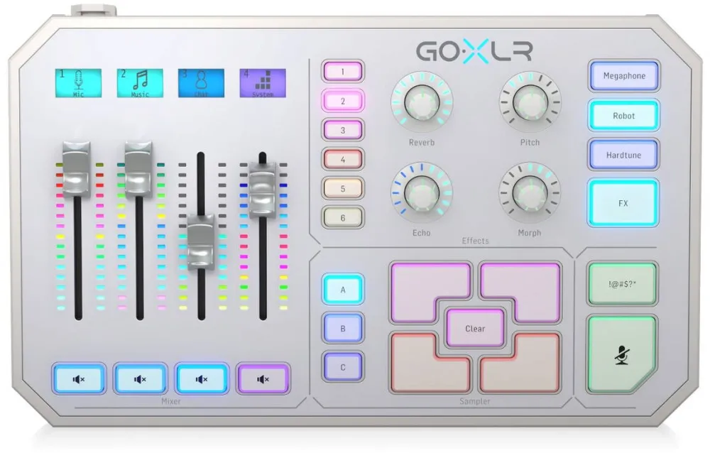 TC HELICON GO XLR-WH - USB audio mixer and interface, white