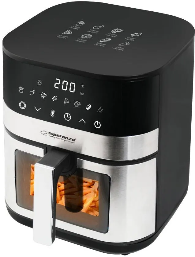Friteuza cu aer cald Esperanza EKA003, 5L,1400W, Inox