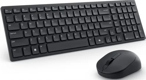 Kit Periferice Dell Wireless Dell KM555 - Tastatura, Bluetooth/USB Wireless, Layout US, Black + Mouse Optic, Bluetooth/USB Wireless, Black