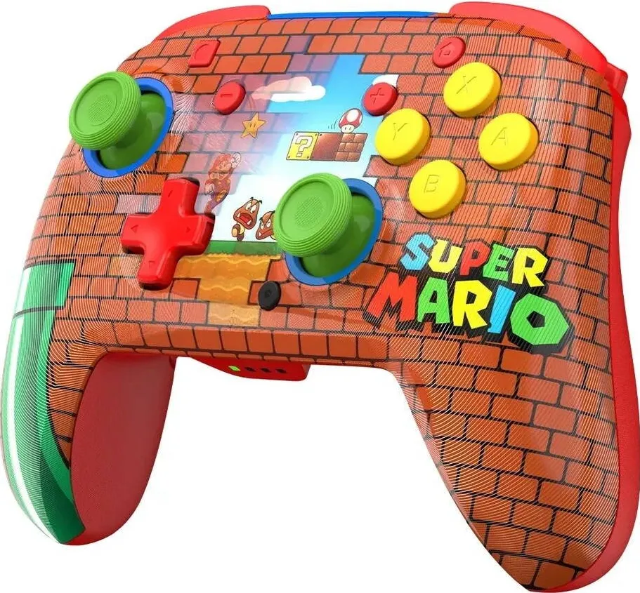 Gamepad Turtle Beach Controler wireless, Turtle Beach Rematch, Nintendo Switch/Switch 2, Oficial, Mario Bricks, Multicolor