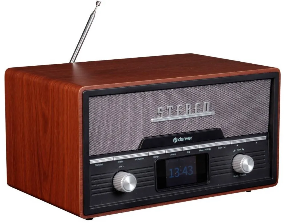DENVER Sistem audio DENVER DAB-36, radio DAB+/FM, Bluetooth, 33x22x17,5cm, maro