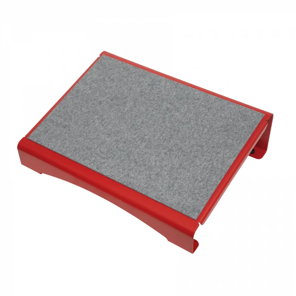 Maul Suport pentru picioare, metalic, acoperit cu pasla, 40x30 cm, MAUL Flair - rosu