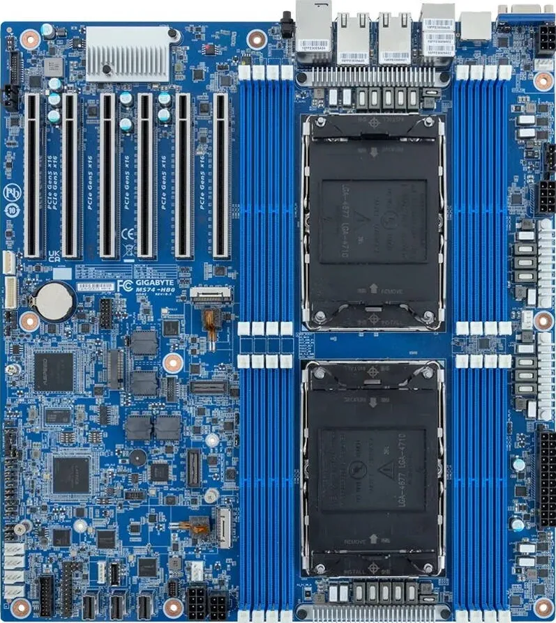 Placa de baza server GIGABYTE Motherboard - Gigabyte MS74-HB0 2x LGA4710 Intel Xeon 6 Intel Xeon serii 6500/6700 Intel SoC