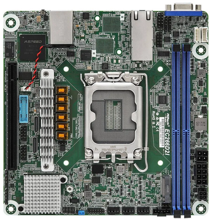 Placa de baza server ASRock EC266D2I motherboard Intel C266 LGA 1700 mini ITX