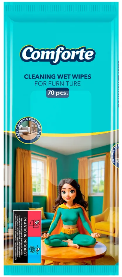 Generic Servetele umede pentru mobila, 70buc/pachet, Comforte