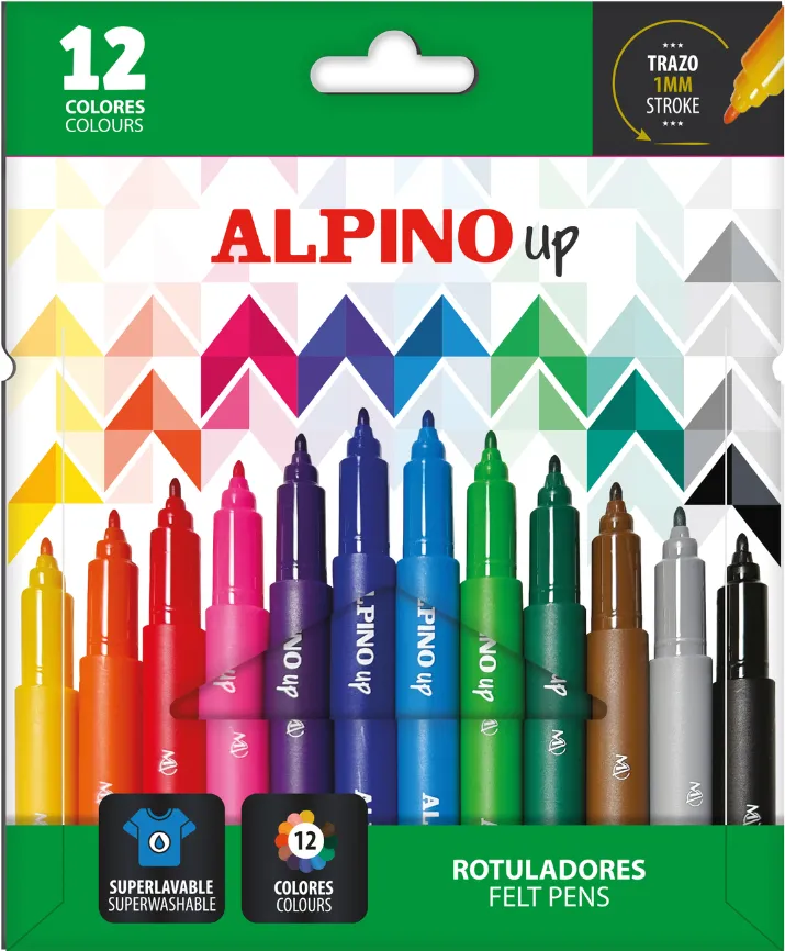 Alpino Carioca lavabila, 12 culori/cutie, ALPINO Up