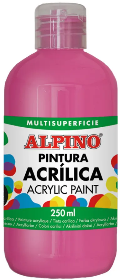 Alpino Vopsea acrilica, 250ml, Alpino - fuxia