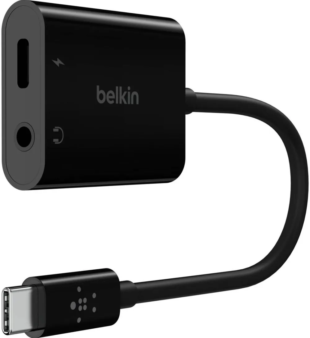 BELKIN Cablu Date RockStar 3,5mm Audio- and USB-C Chargeadapter  NPA004btBK