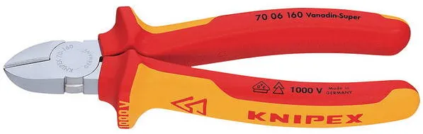 KNIPEX Diagonal Cutter chrome plated 160 mm 70 06 160