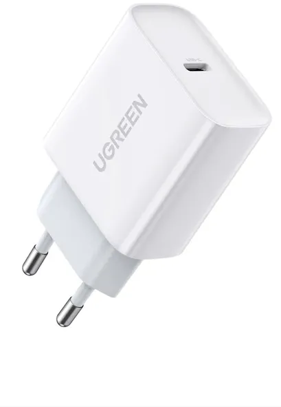 UGREEN INCARCATOR retea,"CD137" Quick Charge 20W, 1 x USB Type-C 5V/3A, alb "60450"  - 6957303864508