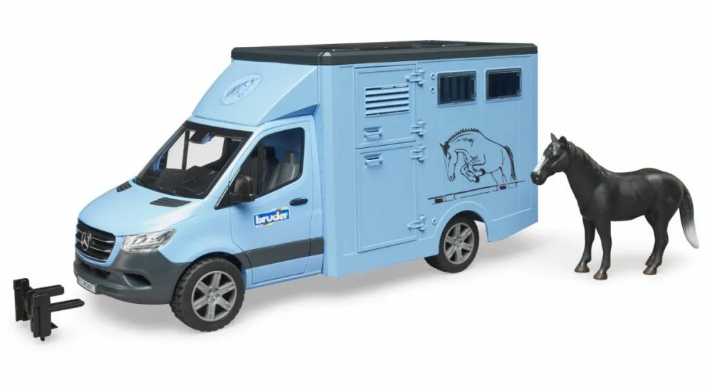 Masinuta BRUDER Car Mercedes Benz Sprinter for horse transportation