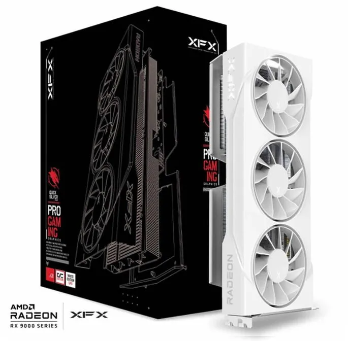 Placa Video XFX SWIFT RX 9060XT OC White 3-FAN 16GB