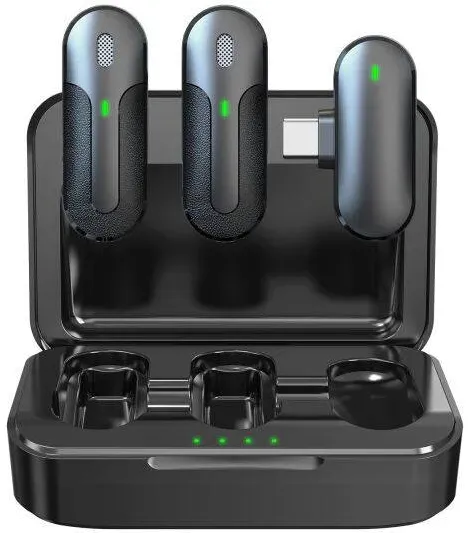 Microfon Technaxx Microfon lavalier wireless Technaxx, 20Hz-20kHz, 15 m, Negru