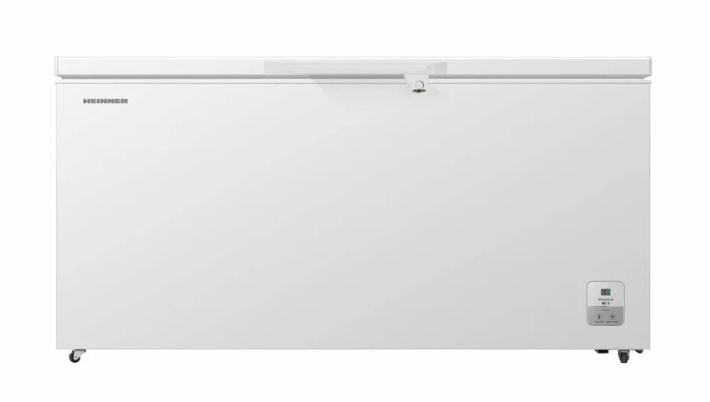 HEINNER HCF-HS500EE++, 500 l , Clasa E, Compresor inverter, Control electronic, Display, Lumina LED, Maner extern cu incuietoare, 2 cosuri, Alb