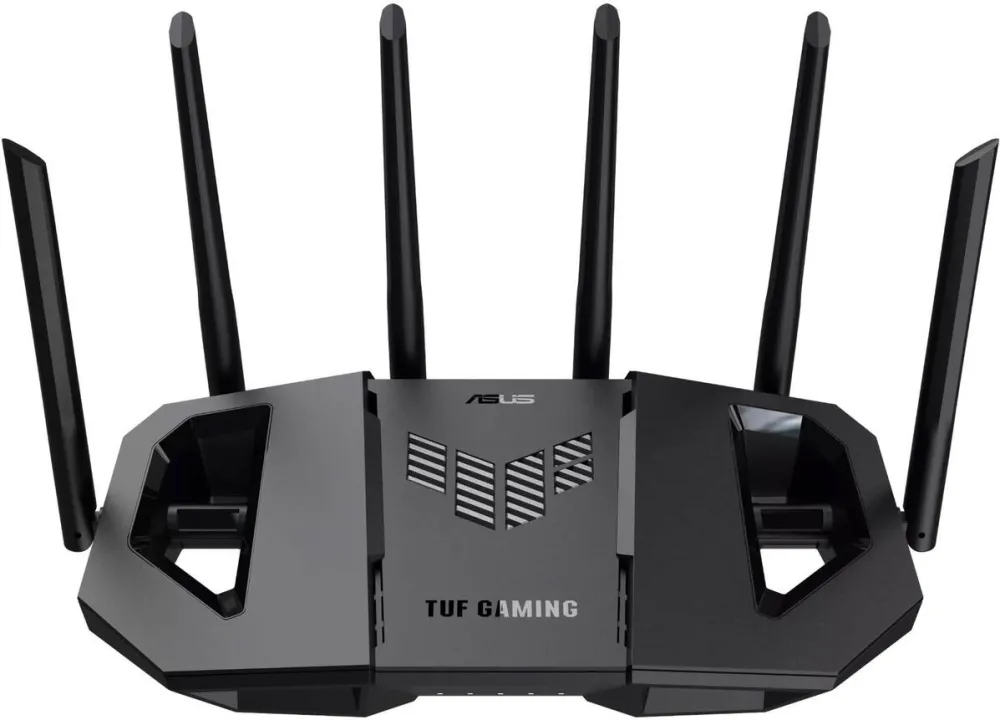 Router Wireless Asus Router Gaming Wireless ASUS TUF Gaming BE9400, BE9400, Tri-Band, Quad-Core 1.5GHz CPU, 256MB/1GB Flash/RAM, 4K-QAM, MLO, 2.5G quad-port, AiProtection, Adaptive QoS, VPN Fusion, Instant Guard, IPTV, OFDMA, MU-MIMO, UTF-8 SSID, Port for