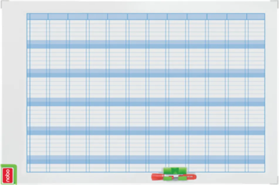 Nobo Organizator NOBO Performance, anual, magnetic, 90x60 cm, kit de planificare inclus, albastru