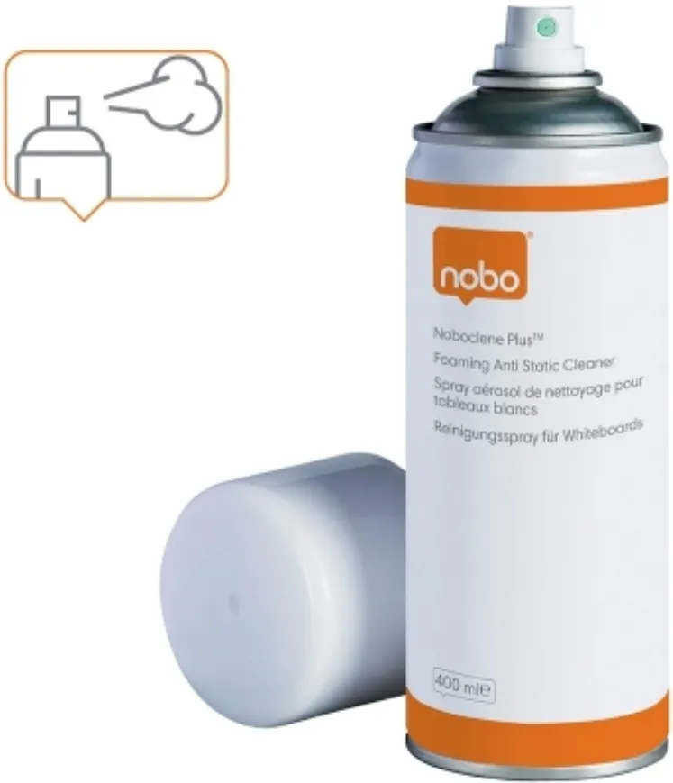 Nobo Spray NOBO Clene Plus, spuma, pentru curatare table si flipcharturi, uz regulat, 400 ml