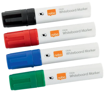 Nobo Marker NOBO, pentru table si flipcharturi, varf 5-12 mm, Jumbo, 4 buc/cutie, diverse culori