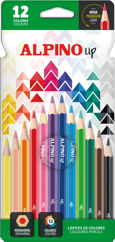 Alpino Creioane colorate, cutie carton, 12 culori/set, ALPINO Up