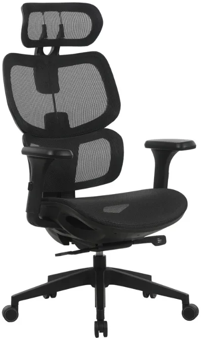 Office Products Scaun de birou, brate plastic, rotile, mesh textil, Office Products Hydra - negru