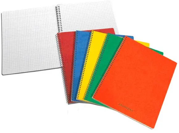 Aurora Caiet cu spirala, A5, 60 file - 80g/mp, coperti carton, Aurora Bur-o-Class - matematica