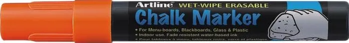 Artline Marker cu creta Artline, pentru table de scris, varf 4.0mm - portocaliu