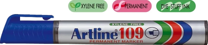 Artline Permanent marker Artline 109, corp plastic, varf tesit 2.0-5.0mm - albastru