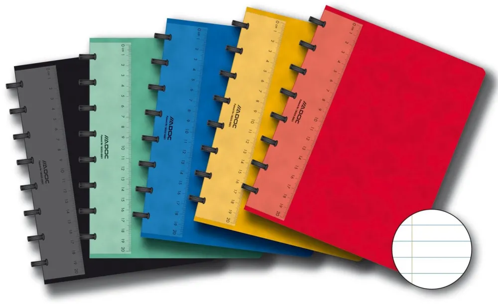 Aurora Caiet A5, 72 file - 90g/mp, coperta PP transparent color, AURORA Adoc - dictando